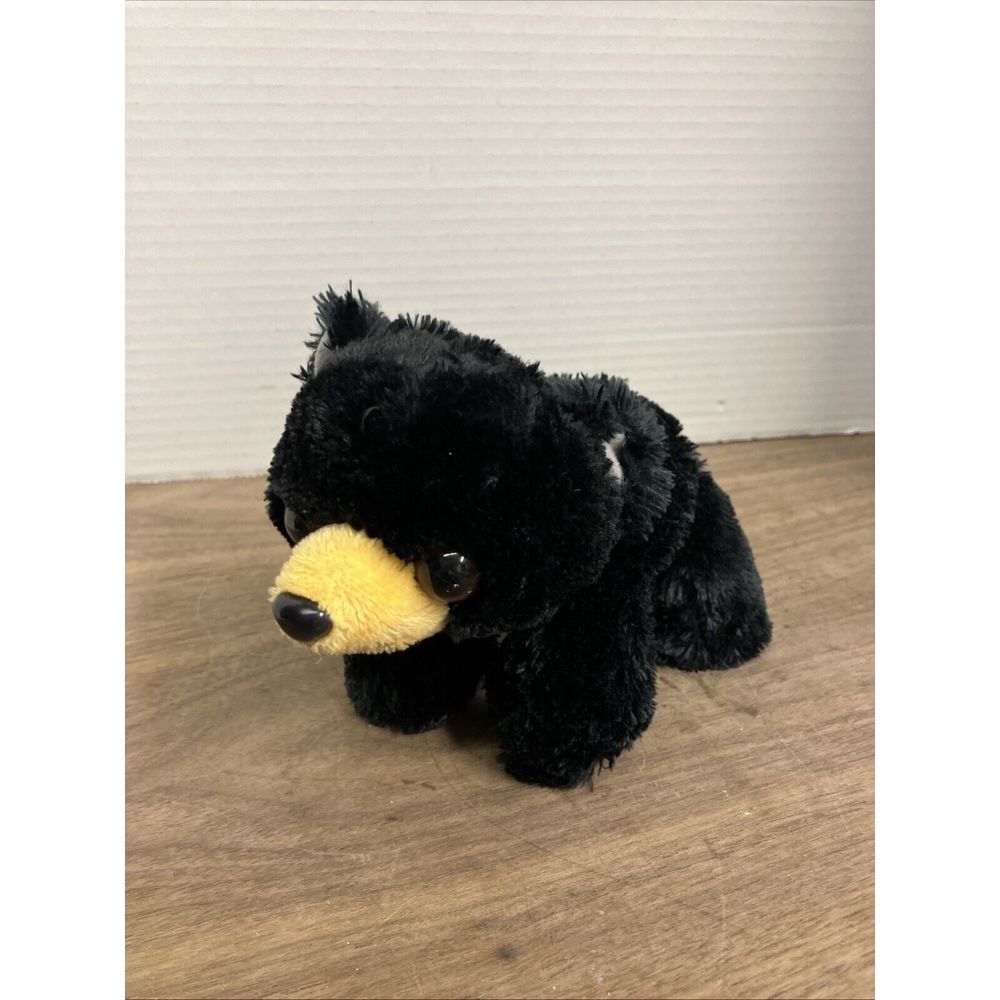 Wild Republic Floppy Black Bear‎ Plush Stuffed Animal 7"
